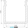 GLALU surface mountable anodized aluminium LED profile 16x16mm 2020mm silver