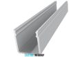 GLALU surface mountable aluminium LED profile 16x16mm 3000mm natural