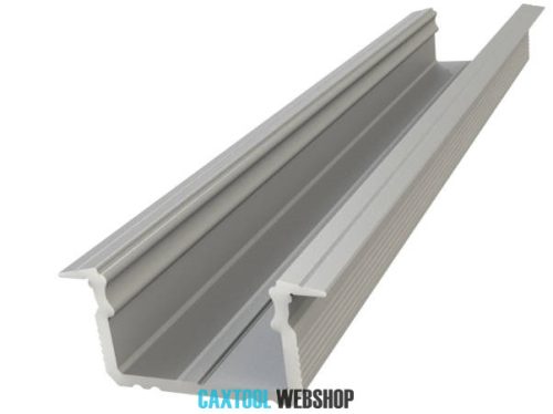 GLALU recessed anodized aluminium LED profile 9x16mm 3000mm silver