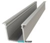 GLALU recessed anodized aluminium LED profile 15x16mm 3000mm silver