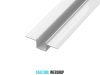 GLALU hidden aluminium LED profile 12,5x16mm 2020mm white