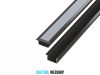 GLALU recessed anodized aluminium LED profile 9x16mm 4150mm black