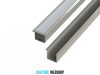 GLALU recessed anodized aluminium LED profile 15x16mm 4150mm silver