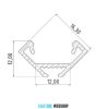 GLALU hliníkový rohový profil LED 12x12mm 3000mm Černá