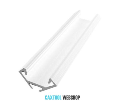 GLALU aluminium LED corner profile 12x12mm 2020mm white