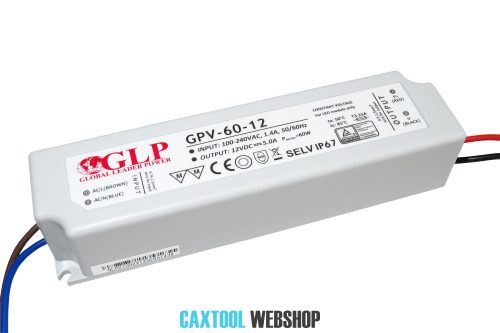 GLP plastic LED power supply GPV-60-12 60W 12V 5A