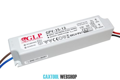 GLP plastic LED power supply GPV-35-12 35W 12V 3A