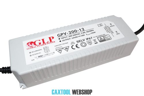 GLP plastic LED power supply GPV-200-12 200W 12V 16A