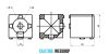 B10 cubic connector 40x40 mm, 2D, 10mm groove, set