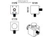 B8 cubic connector 30x30 mm, 2D, 8mm groove, kit