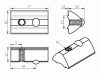 I6 Slide nut 6,7 x 10,5 x 17 mm, M3, 6mm groove