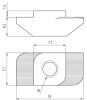 B8 slide nut 16x7,7x6 mm, M5 8mm groove