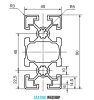 Aluminiumprofil 45 x 90 leicht B-Typ Nut 10 (einzigartige Größe)